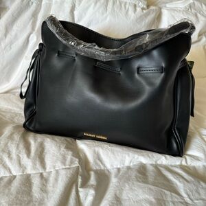 BADGLEY MISCHKA ‘Dumpling Bag’ Black Vegan Leather